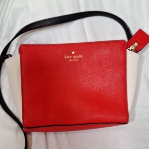 Kate Spade Red and Cream Crossbody Bag